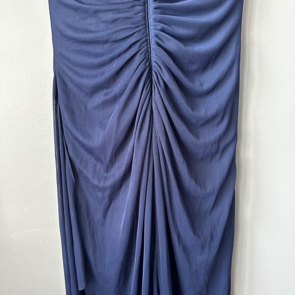 David's Bridal Navy Halter Bridesmaid Dress Sleeveless Womens Size 4 - Picture 3 of 7